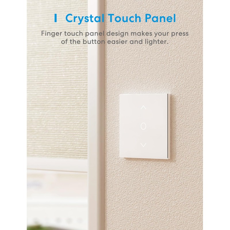Meross Matte Smart Roller Shutter Switch WLAN for Blinds, Smart
