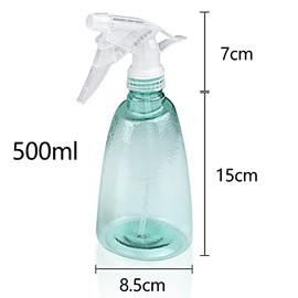 Gvolatee 3 Stk Zerstäuber Sprühflasche 500 ml, Nachfüllbar Sprühflaschen Leer, Transparent Spray Bottle, Kunststoff Sprüher Pflanzen, Professional Wassersprühflasche für Blumen, Haare, Reinigung