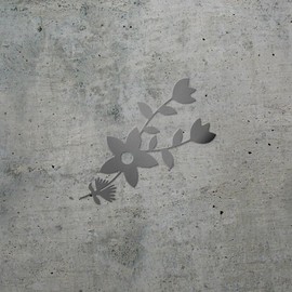 Decal Stickers of Florals (Metallic Silver) (Set of 2) Luxury Weatherproof Vinyl Decal Stickers for Laptop Desktop Smartphone Car Dirt Bike Wall Room Mason Jar Bathtub Door - ANDVER1d91321SI