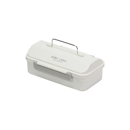 Pearl Metal D-6775 Lunch Box, 20.3 fl oz (600 ml), Single Tier, Made in Japan, White, Home Label Tool
