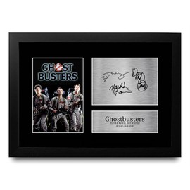HWC Trading FR A4 Bill Murray Dan Aykroyd Harold Ramis Ghostbusters - A4 Framed Gifts Printed, Signed Autograph Picture For Movie Memorabilia Fans - A4 Framed