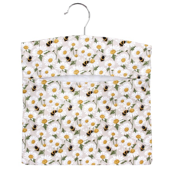 Gisela Graham Peg Bag - Bumblebee and Daisy Spring Design, Blue