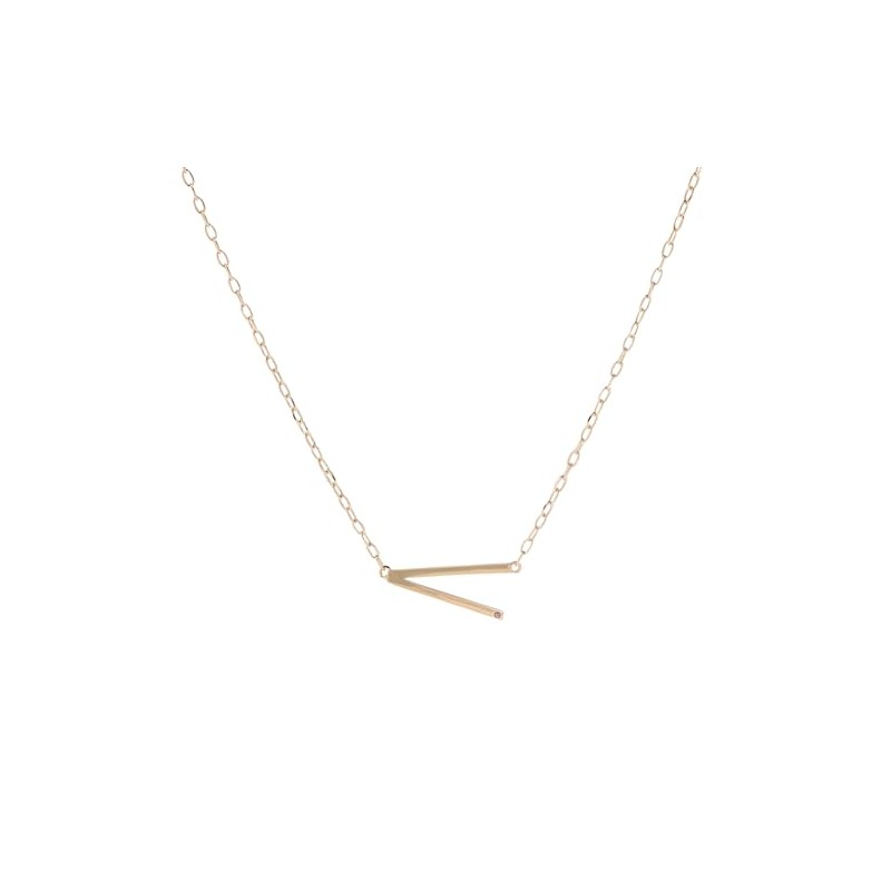 Alex and Ani Precious Elongated Initial Necklace V