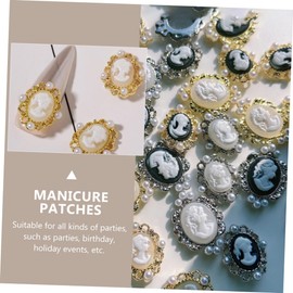 Baluue 10pcs Beauty Head Manicure Accessories Press Nails Gel Nail Sticker Art Charm for DIY