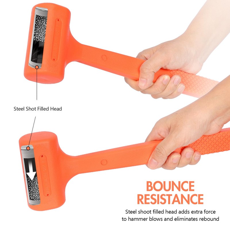 LOZAGU 5-Piece Hammer Set, 2LB Dead Blow Hammer | 16oz