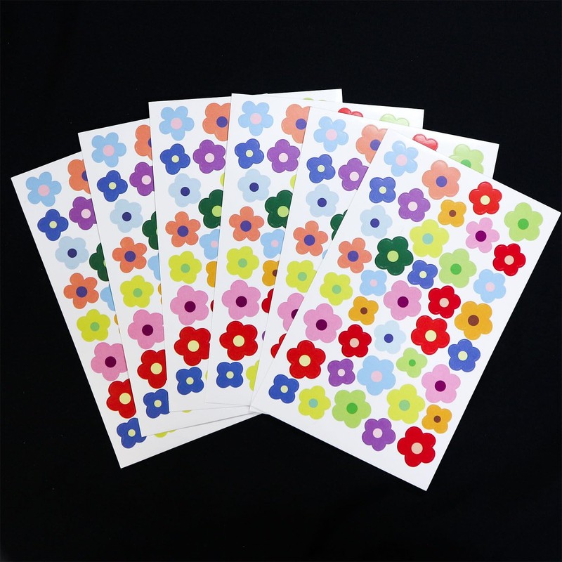 YS-015 Reward Seal, Flower Seal, Flower Shape, Mix, Colorful, Well