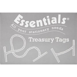 Essentials 27101 51mm Treasury Tags (Approx 100),Green