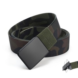 Mile High Life |Men's Reversible Buckle Nylon Belt | Outdoor Military Belt | Double Color Webbing Belt (CAMO)