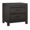 Soho Baby Manchester Premium Soft Closing 2-Drawer Nightstand, Smooth Black