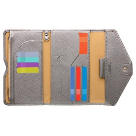 Zoppen Mulit-Purpose RFID Blocking Travel Passport Wallet (Ver.4) Tri-fold Document Organizer Holder (#36 Gray)