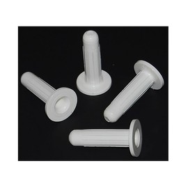 #5208 7/16" White Plastic Hole Repair Caster Socket - 4 Pack