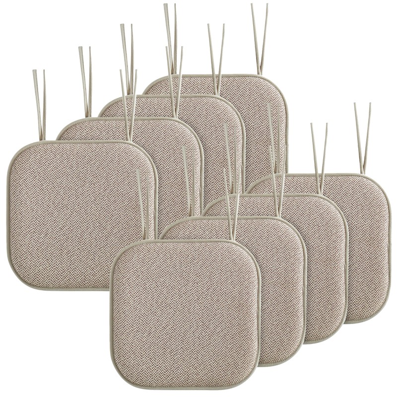 Elegant Comfort 8 Pack Chair Cushion Covers - Skid-Proof Rubber