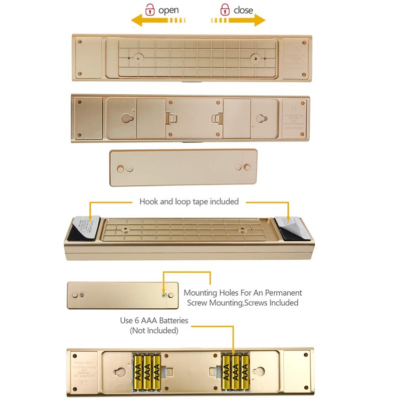 LUXSWAY Closet Light, Rotatable 3 Heads Spotlight, Dimmable and Timer
