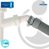 tecuro Washing Machines Dishwasher Drain Hose Extendible from 60-200 cm