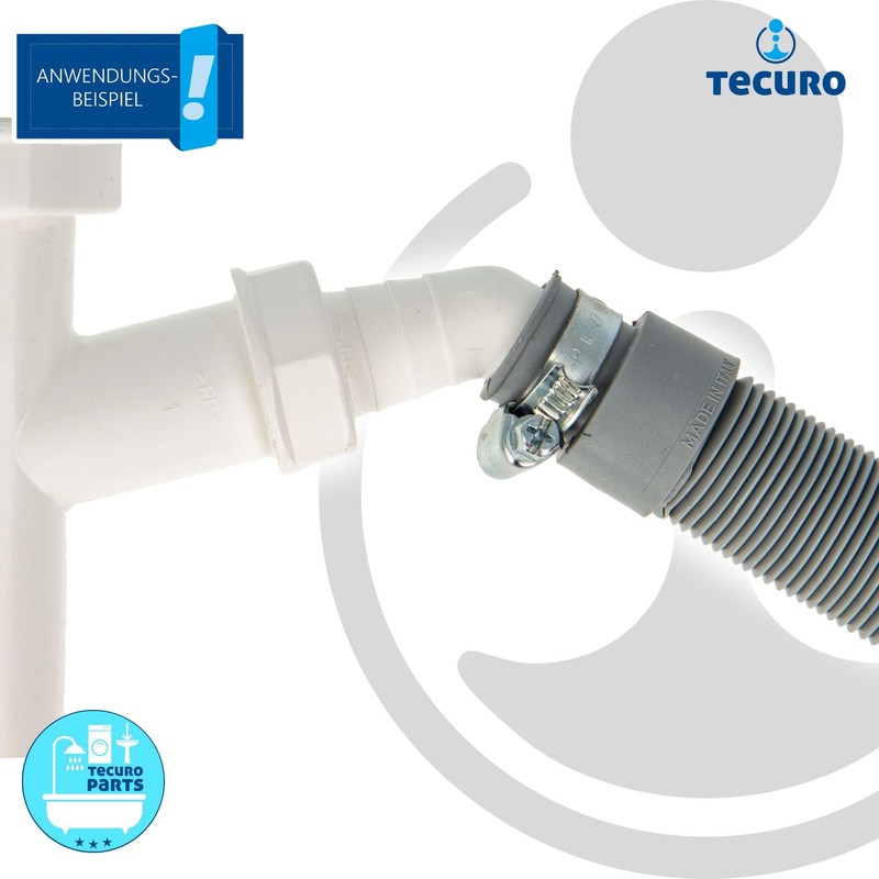 tecuro Washing Machines Dishwasher Drain Hose Extendible from 60-200 cm