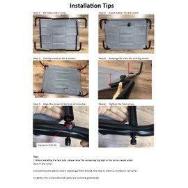 PHYEX Heavy Duty Steel-Framed Portable Elevated Pet Bed, Elevated Cooling Pet Cot, 50.5" L x 30.5" W x 7.8" H(L, Brown)