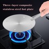11inch Stainless Steel Induction Cooktop Mat, Induction Converter Heat Diffuser