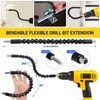 36pcs Flexible Drill Bit Extension Set, Including 105° Right Angle