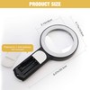 JMH Magnifying Glass with Light, Handheld Large Magnifying Glass 18LED