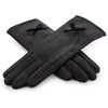 Rose Black Winter Gloves for Women - with Cute Bow