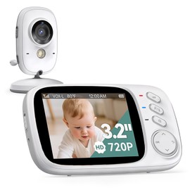 No WiFi Baby Monitor with Camera and Audio,Lag-Free Connection,Plug & Play,IPS Screen,HD Camera,Night Vision, 2-Way Talk,8 Lullabies,1000ft Range,Portable Baby Monitor,2025 Parents' Trusted Choice