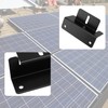 Solar Panel Mount Set of 4 in Black, High-Quality Z-Angle