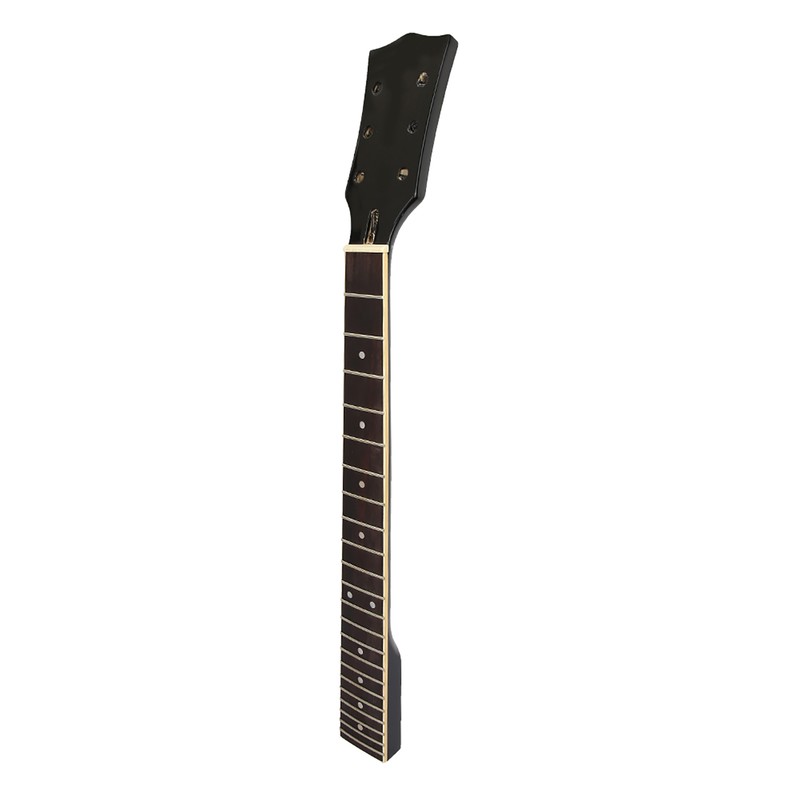 Wooden Folk Guitar Neck Fretboard Musical Instrument Part Black and