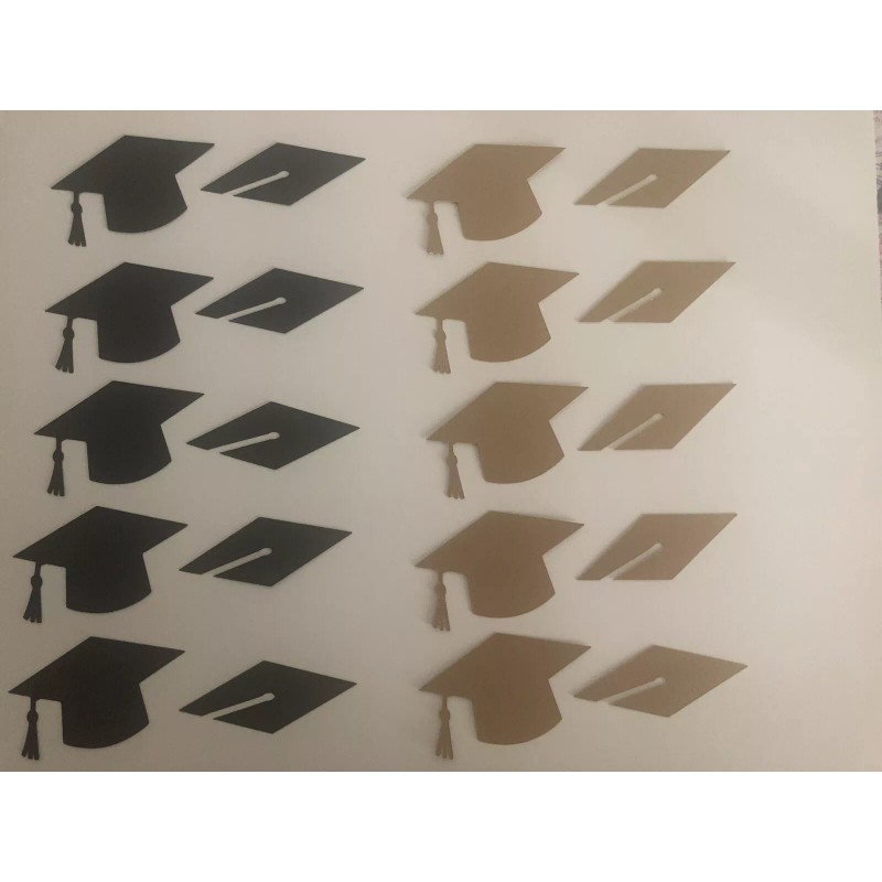 Graduation Cap Paper Cutout Card making Scrapbooking Grad Congrats