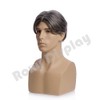(MZ-H2 X Two pcs) ROXYDISPLAY™ Two Male Mannequin Heads. Color:Fleshtone.