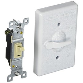 Hubbell 5121-1 Bell 1-Gang Vertical Lever Switch Weatherproof Cover, White