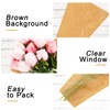 JarThenaAMCS Flower Bouquet Sleeves Kraft Paper Wrapping Bags Clear Floral
