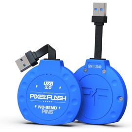PixelFlash CF Card Reader (Blue) - Compact Flash Memory Card Adapter with Cabled USB 3.0, 5GB/s File Transfer, No-Bend Pins, Supports UDMA-7, Anti-Slip & Anti-Scratch, Compatible to Most Brands & OS