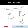 Delta ARV64-DN Arvo 4-Piece Bath Hardware Set 18-in Towel Bar