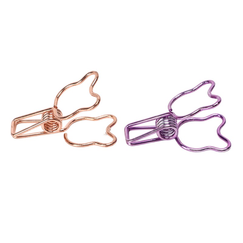 100Pcs Bear Binder Clamps Cute Shape Strong Clamping Sturdy Metal