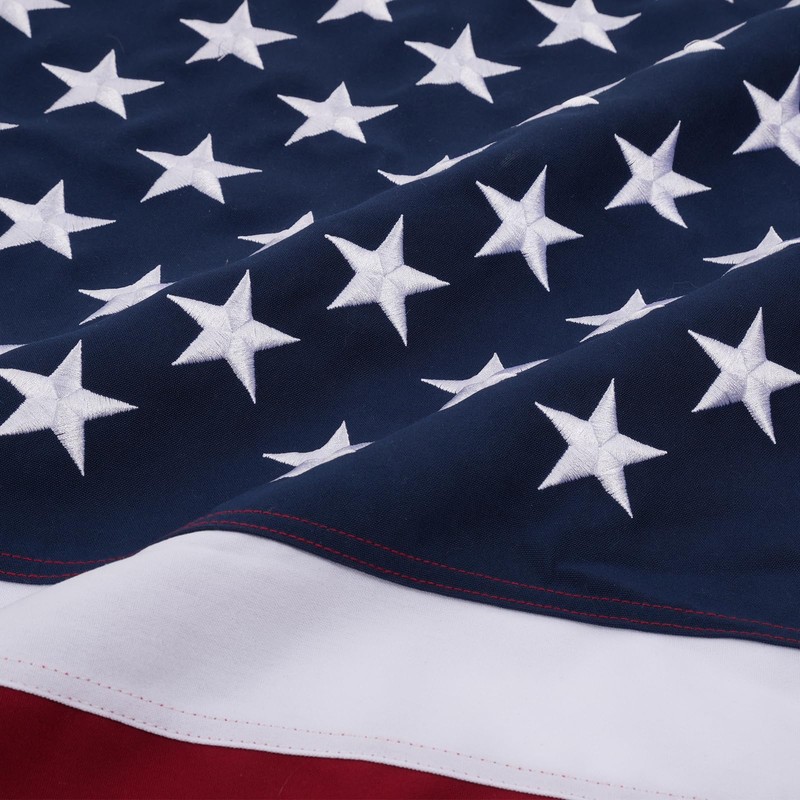 Folded American Flag 100% Cotton 3x5 ft for Military Funeral,