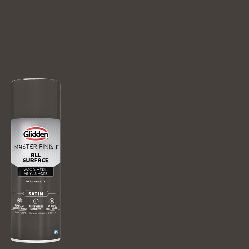 Glidden Master Finish 12 oz. Satin Dark Granite Interior/Exterior All