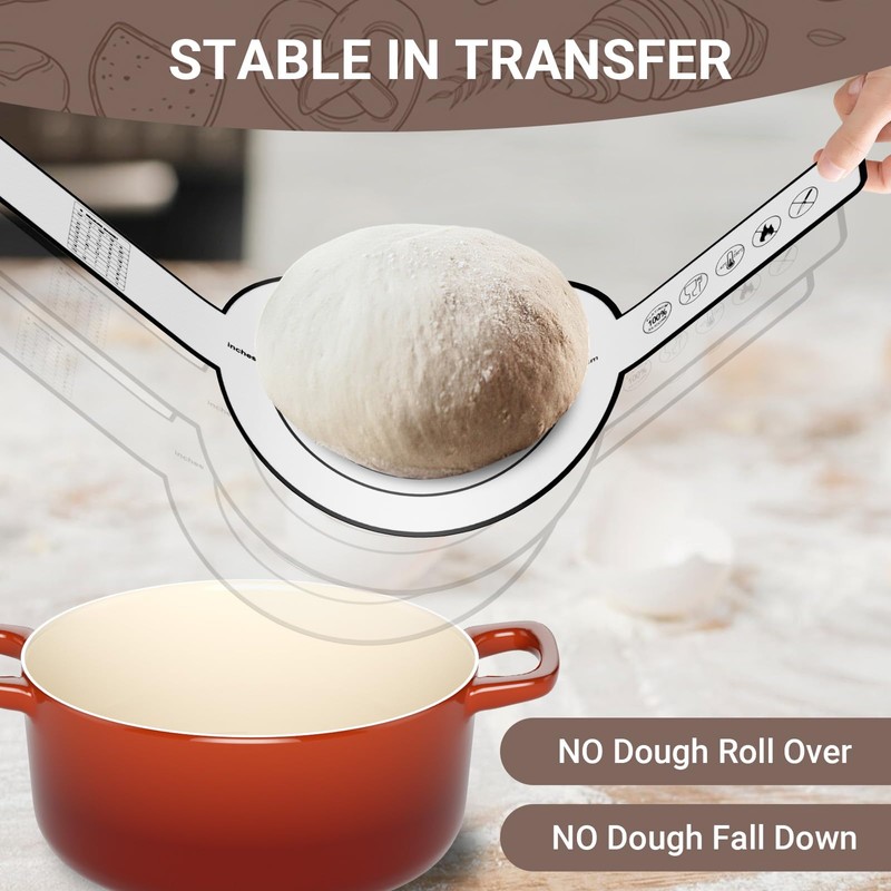 Tecfino 3 PCS Silicone Bread Slings for Dutch Oven, Reusable