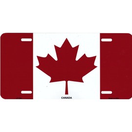 Canada Flag Metal License Plate