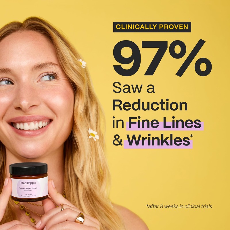 Mad Hippie Triple C Night Cream – Face Moisturizer, Skin-Brightening,