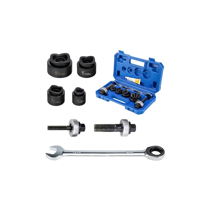 IBOSAD Manual Knockout Hole Punch Driver Kit 1/2",3/4",1",1-1/4" Electrical Conduit