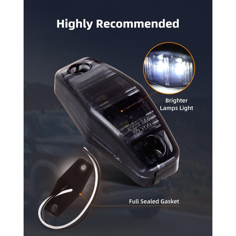 LBRST 4Pcs For Mini 2.5 Inch Trailer Led Side Fender