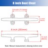 METRAXION Boat Cleat,4 Pack 8 inch Marine Grade 316 Stainless