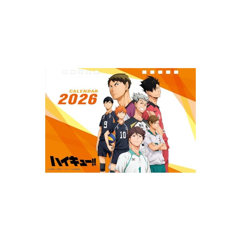 Ensky Tabletop Anime "Haikyuu!! 2026 Calendar, 5.1 x 7.1 inches