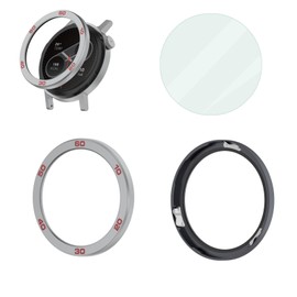 Pidynx Replacement Metal Bezel for CMF Watch Pro 2 - CNC Machined Aluminum Frame, Gym & Outdoor Protection (Silver Red)