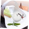GRIRIW Portable Travel Tea Set Ceramic Teapot 2 Cups Outdoor