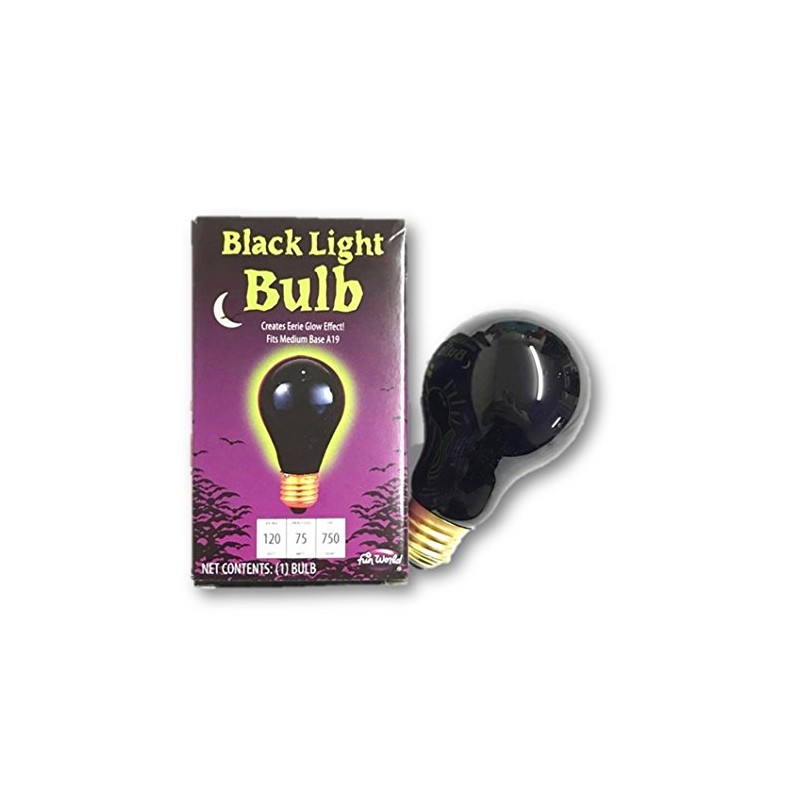 Fun World 8871ace Black Light Bulb, 75 Watts