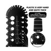 Thread Pitch Gauge Black Aluminum Alloy Metric Imperial Multi-Gauge Measuring