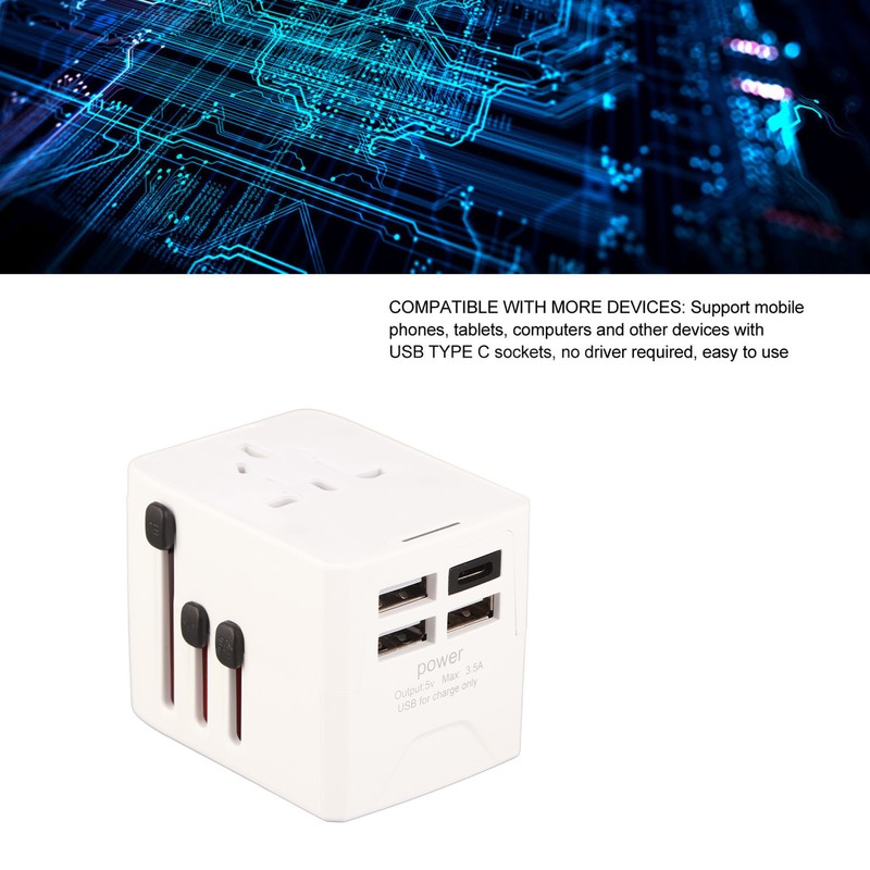 Universal Travel Adapter International Plug Power Converter Multi Outlets
