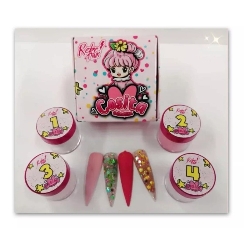 Rebel Pink Cosita De Rebel Pink Coleccion De 4 Acrilicos