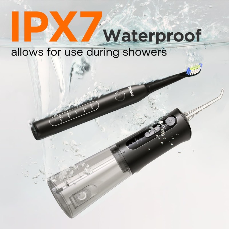 Water Flosser and Electric Toothbrush Combo - Cordless Water Flosser